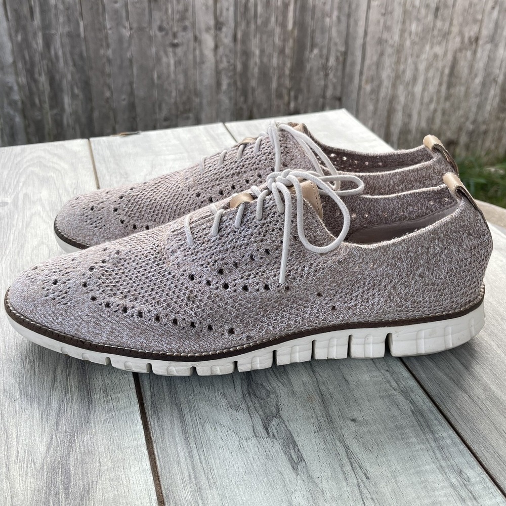 COLE HAAN ZeroGrand Stitchlite Shoes Men 10.5‎ M Brown Wingtip Oxford  Sneakers
